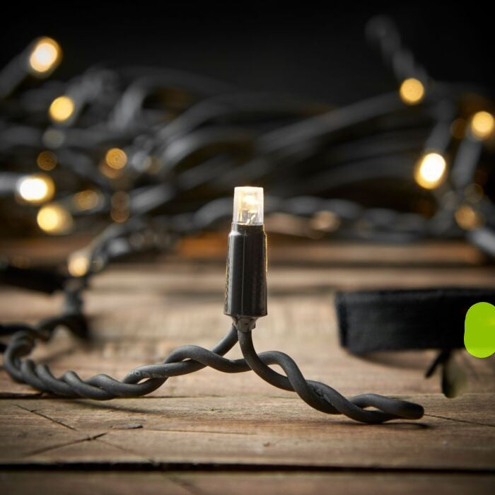 Instalatie Craciun Profesionala de Exterior IP65, 55 m, 1320 Led-uri Mari ,Franjuri, Alb cald, Flash, Alimentator de 1.5m, Interconectabila, Prelungitor 6.5 m inclus, Fir Negru Cauciucat, 220v, Vivimall - vivimall.ro