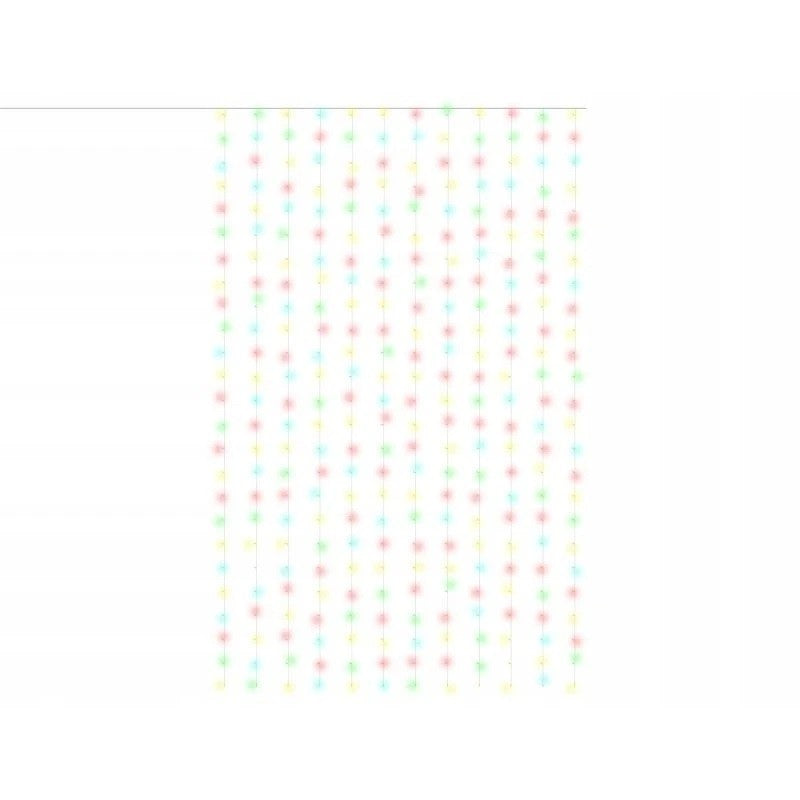 Instalatie Craciun, Tip Perdea IP44, 3m x 3m, 300 Led-uri, Multicolor, USB si telecomanda cu 8 functii, Vivimall - vivimall.ro