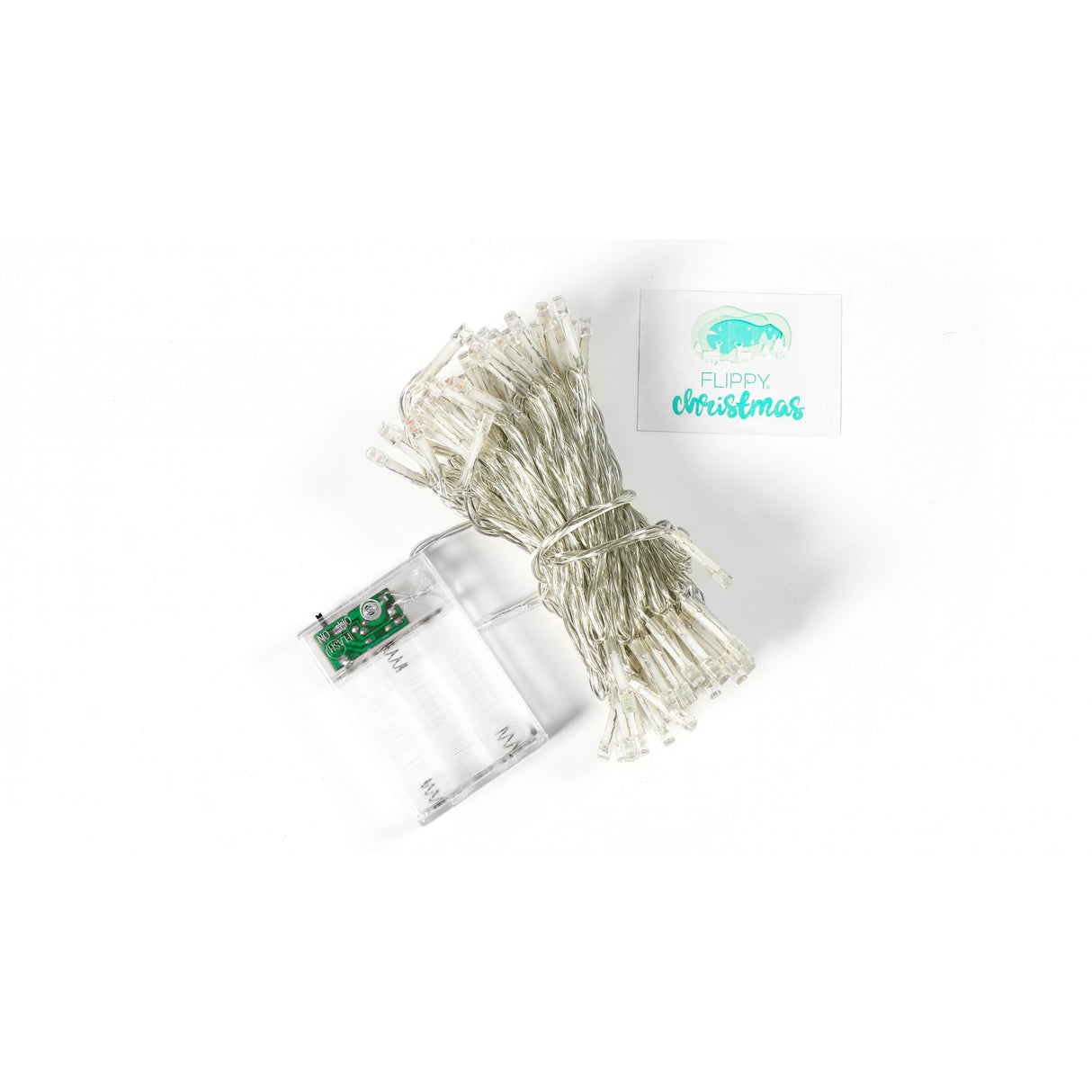 Коледни лампички, линеен тип, захранвани от батерии, 2 комплекта, 10 м кабел, 100 светодиода, многоцветни