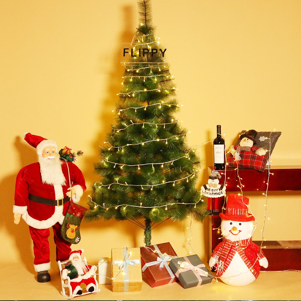 Instalatie de Craciun, Flippy®, Tip Liniara, 23 m, 320 LED-uri, Interconectabila, Alb Cald - vivimall.ro