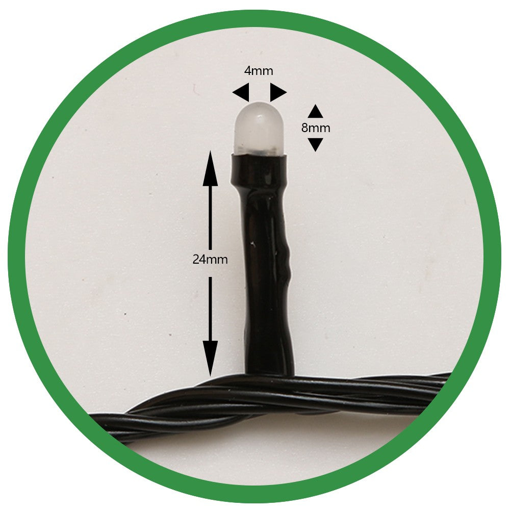 Instalatie de Craciun, Flippy®, Tip Liniara, 9 m, 100 LED-uri, Interconectabila, Lumina Mata, Alb Rece - vivimall.ro