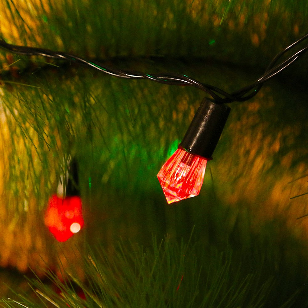 Instalatie de Craciun, Flippy®, Tip Liniara, 9 m, 40 LED-uri, Model Cristal, Interconectabila, Multicolor - vivimall.ro