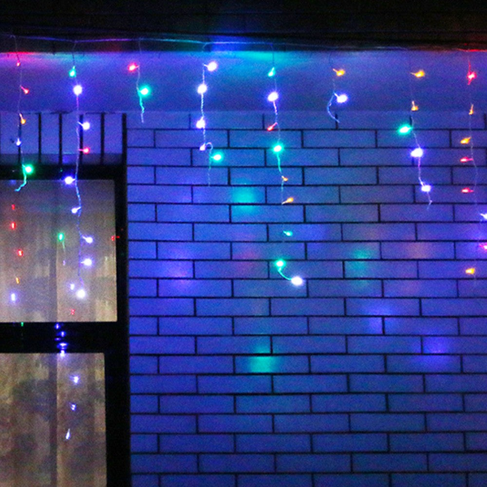 Instalatie de Craciun, Premium Flippy®, Tip Franjuri cu Flash, 6 m, 180 LED-uri, Interconectabila, Multicolor - vivimall.ro