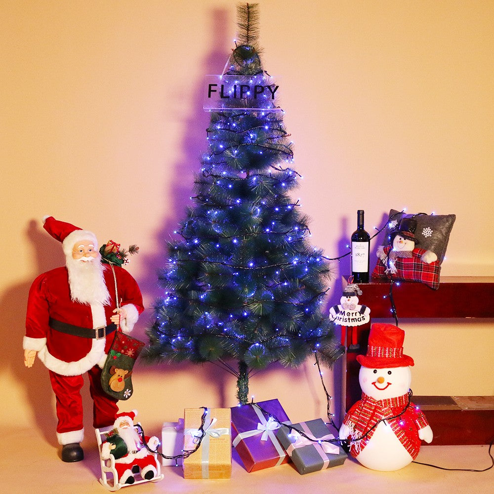 Instalatie de Craciun, Premium Flippy®, Tip Liniara, 21 m, 300 LED-uri, Interconectabila, Albastru - vivimall.ro