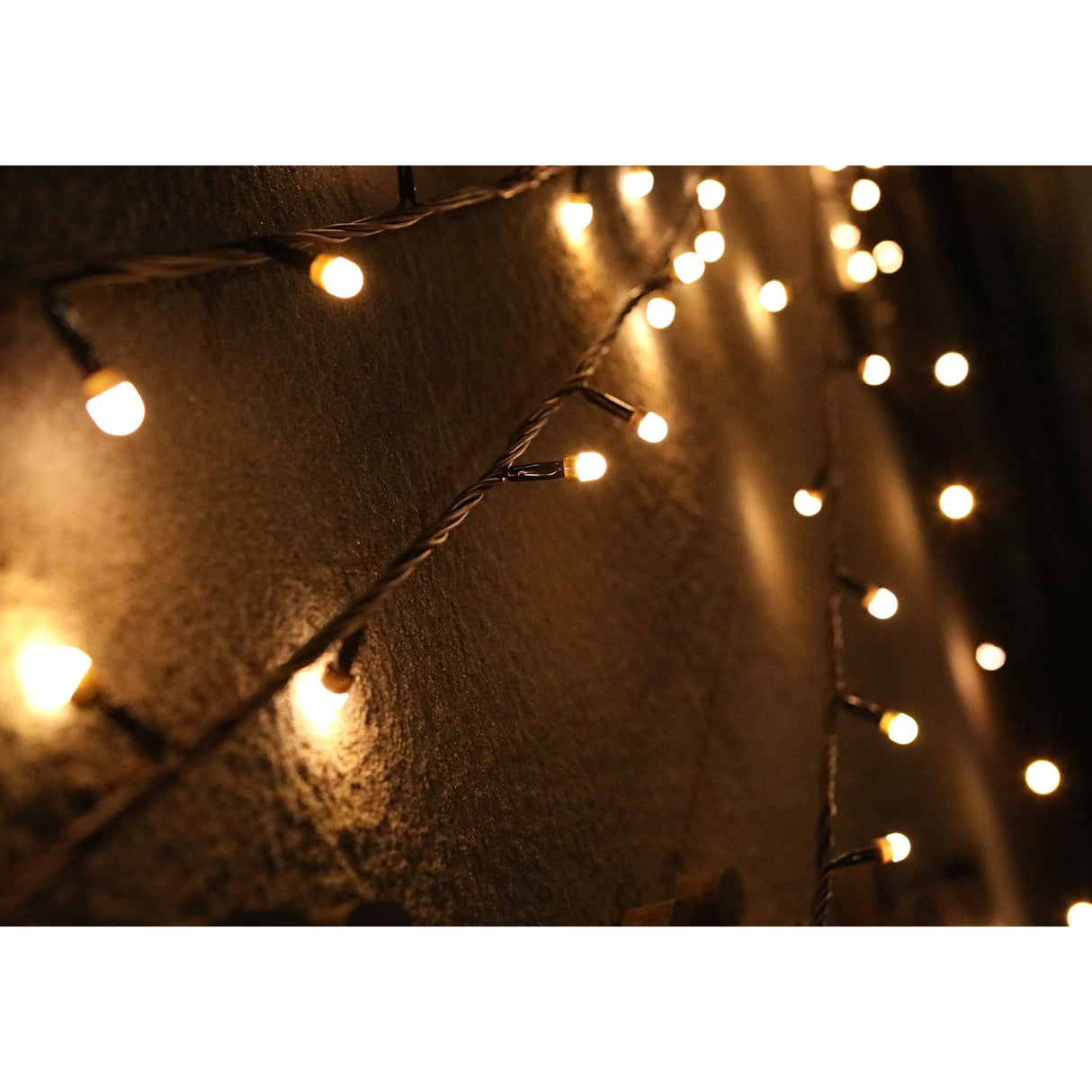 Instalatie de Craciun, Premium Flippy®, Tip Liniara / Sirag, 50 m, 500 LED-uri Mari, Alb Cald - vivimall.ro