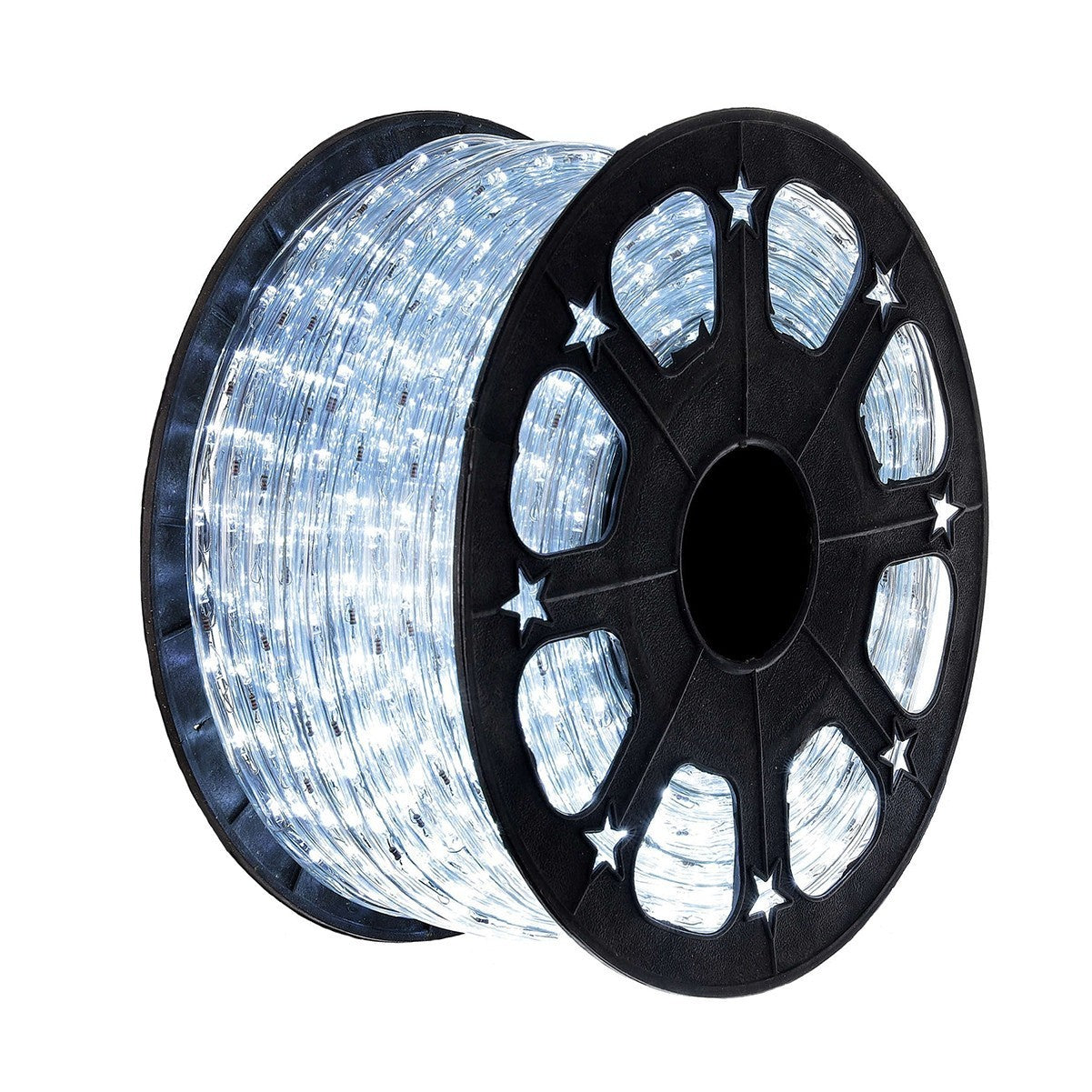 Instalatie de Craciun, Flippy®, Sectiune 100 m, Tip Furtun LED, Fara Transformator, IP44, 2400 LED-uri, Alb Rece - vivimall.ro