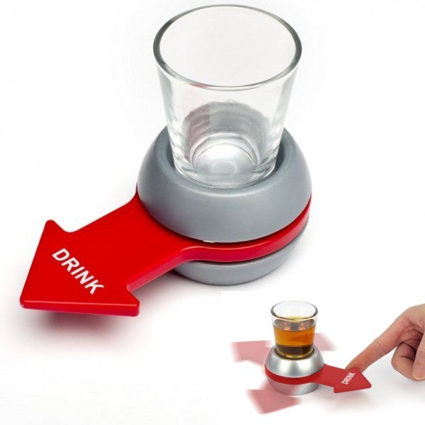 Joc de baut Drink Spin Vivimall, 10.3 x 11.5 cm, Pahar de Shot din Sticla, gri - vivimall.ro