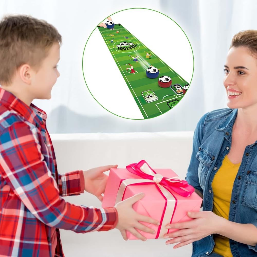 Joc Interactiv, Vivimall, Covor de Fotbal 90 x 20 cm, 1-4 Jucatori, +5 Ani, 6 Mingi Incluse, Verde - vivimall.ro