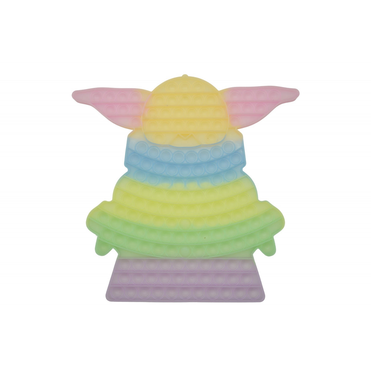 Jucarie antistres din silicon Vivimall®, Pop it Now and Flip It, Baby Yoda, 30 cm, Fosforescent, Multicolor - vivimall.ro