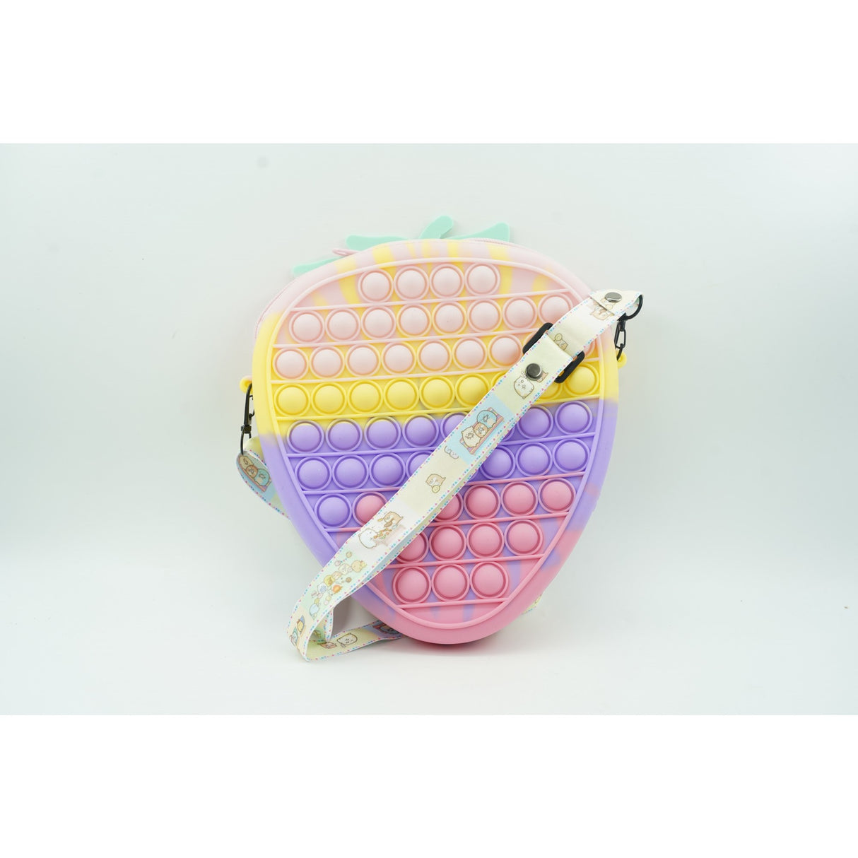 Jucarie Antistres din silicon Flippy, Pop It Now And Flip It, Capsuna, Multicolor - vivimall.ro