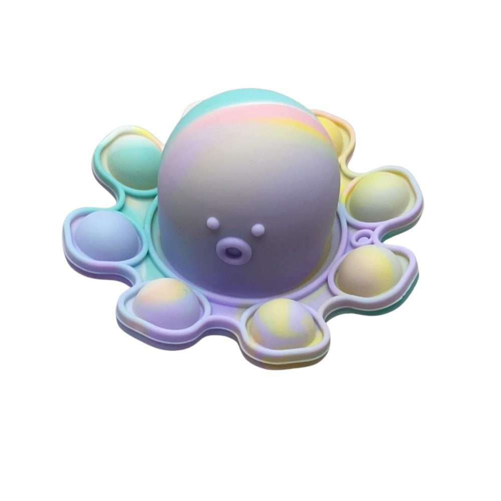 Jucarie antistres din silicon, Vivimall®, Pop It Now and Flip It, Caracatita reversibila, Multicolor, V6 - vivimall.ro