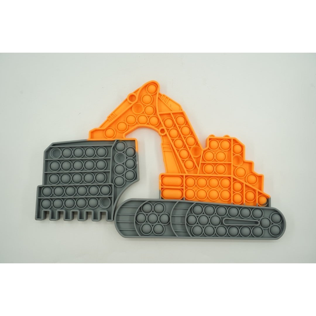 Jucarie antistres din silicon Vivimall, Pop it Now and Flip It ,Excavator ,Multicolor ,Model 2 - vivimall.ro