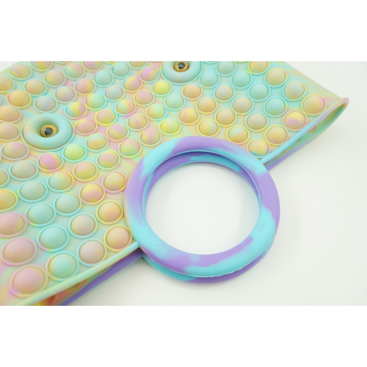 Jucarie Antistres din silicon Vivimall, Pop It Now And Flip It, Geanta mare, 28 cm, Multicolor, V4 - vivimall.ro