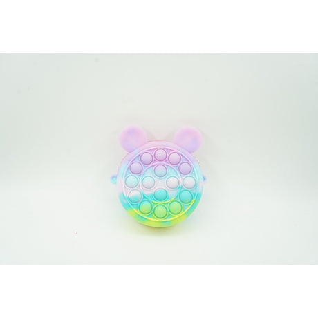 Jucarie antistres din silicon Flippy, Pop it Now and Flip It ,Mini Geanta, Mickey Mouse, 6 cm, Macarons - vivimall.ro