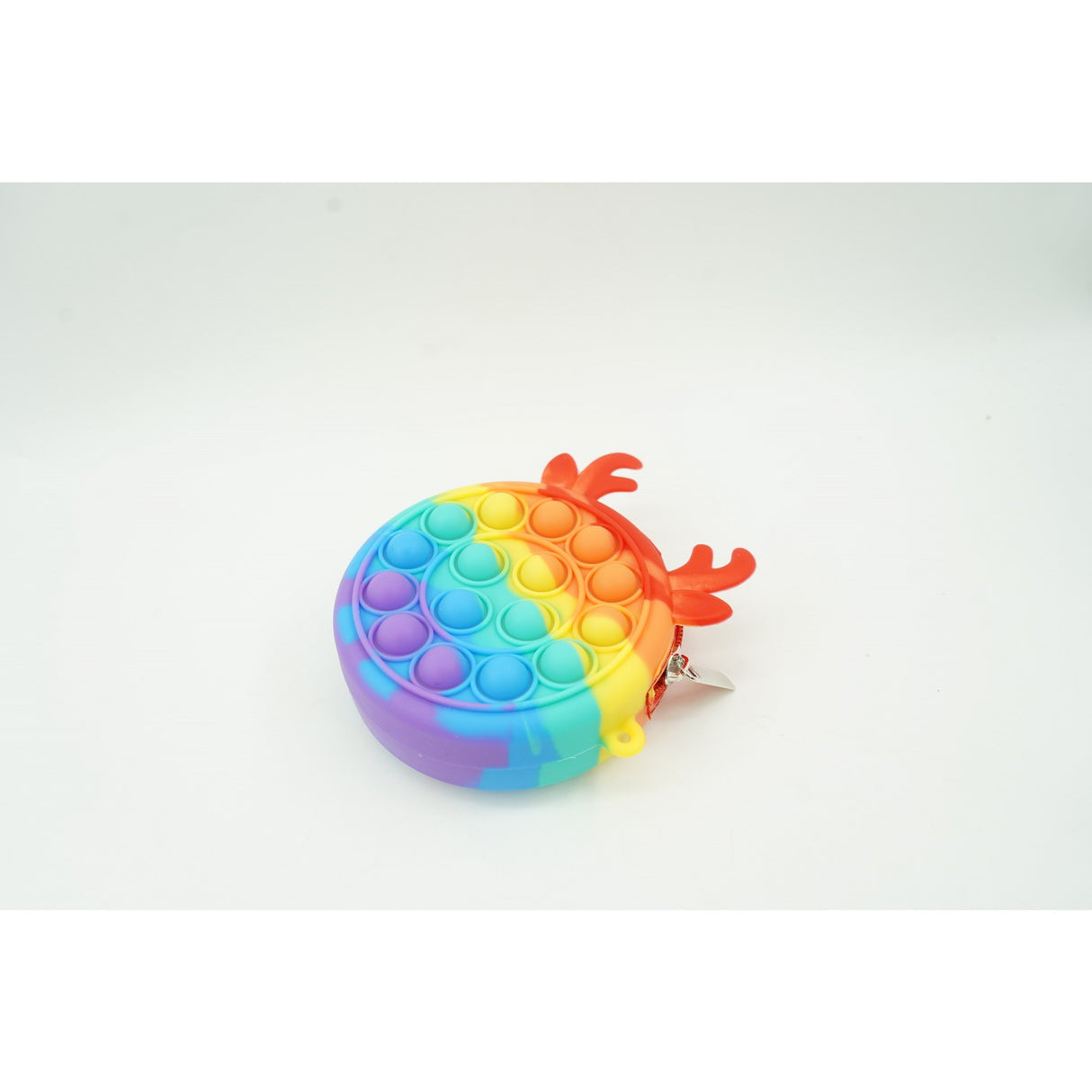 Jucarie antistres din silicon Flippy, Pop it Now and Flip It ,Mini Geanta, Ren, 6 cm, Curcubeu - vivimall.ro