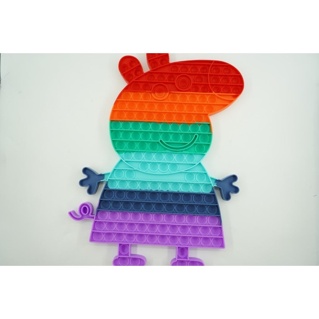 Jucarie antistres din silicon Vivimall, Pop it Now and Flip It ,Porc ,Multicolor - vivimall.ro