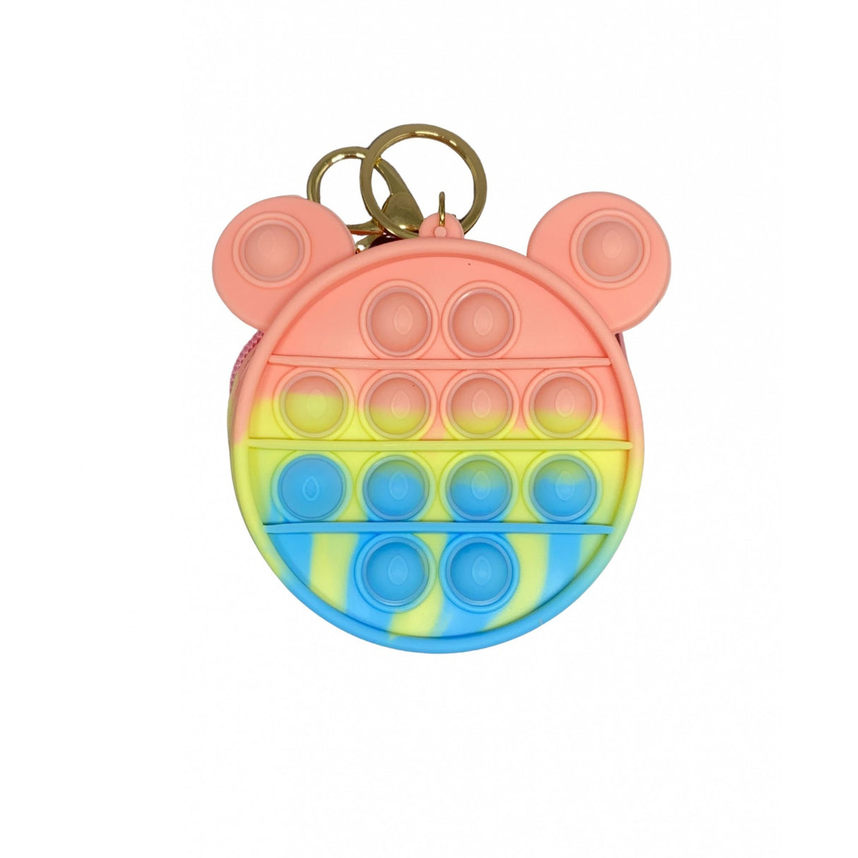 Jucarie Antistres din silicon Flippy, Pop It Now And Flip It, Portofel, 6 cm, Macarons - vivimall.ro