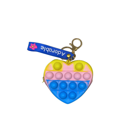 Jucarie antistres din silicon, Flippy, Pop It Now and Flip It, Portofel inima, Roz/Albastru - vivimall.ro