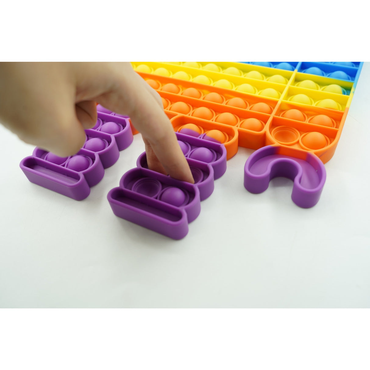 Jucarie antistres din silicon Vivimall, Pop it Now and Flip It ,Robot ,Multicolor ,Model 3 - vivimall.ro