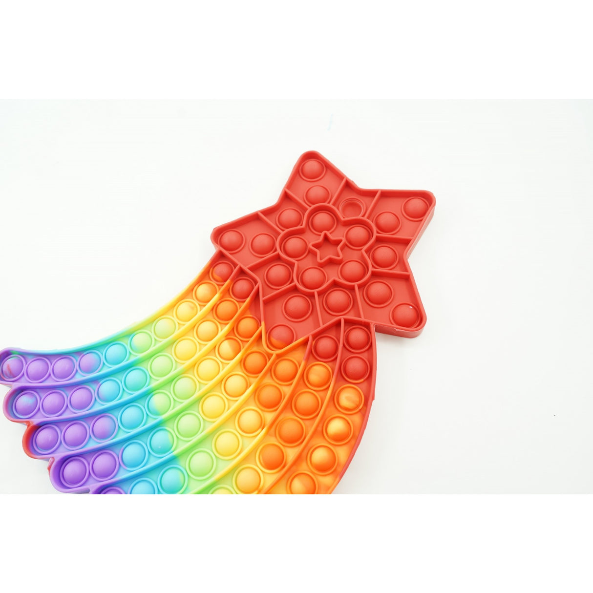 Jucarie antistres din silicon, Vivimall, Pop It Now and Flip It, Stea cazatoare, Multicolor - vivimall.ro