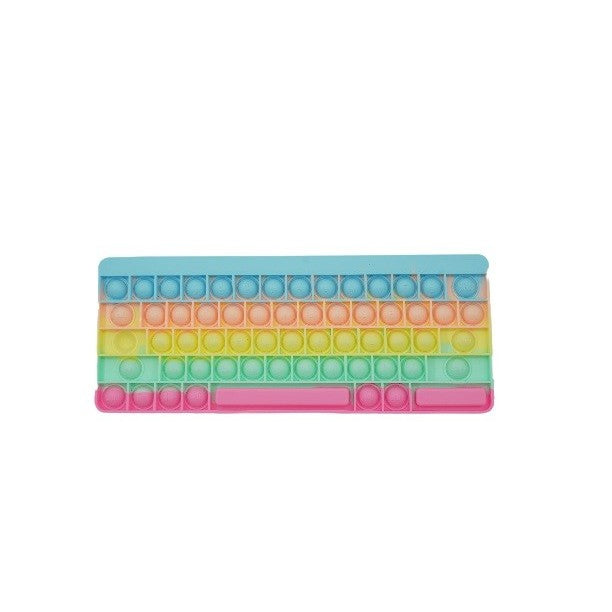 Jucarie Antistres Din Silicon, Pop It And Flip It, Tastatura, Macarons - vivimall.ro