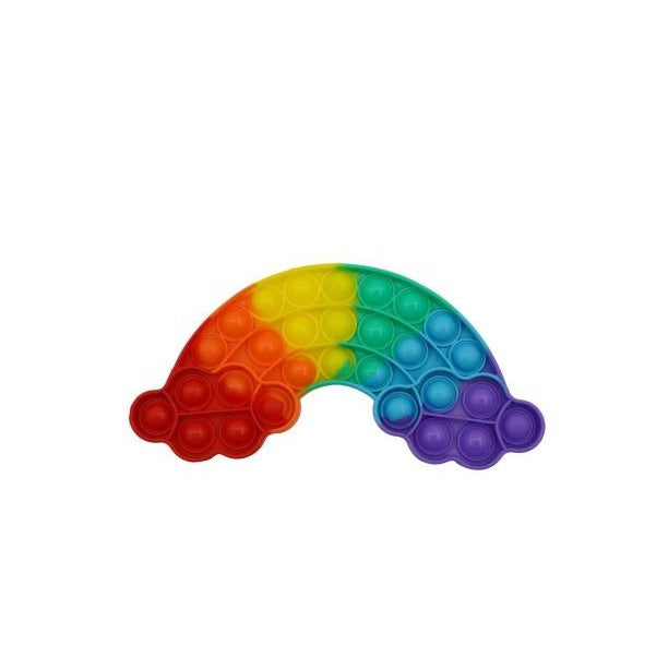 Jucarie antistres din silicon, Pop it Now and Flip It, Curcubeu, Multicolor - vivimall.ro