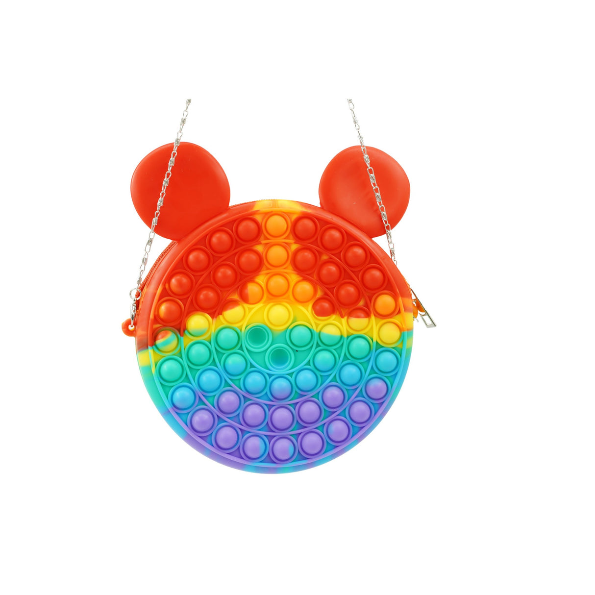 Jucarie antistres din silicon, Pop it Now and Flip It, Flippy, Geanta, Model 1, Multicolor - vivimall.ro