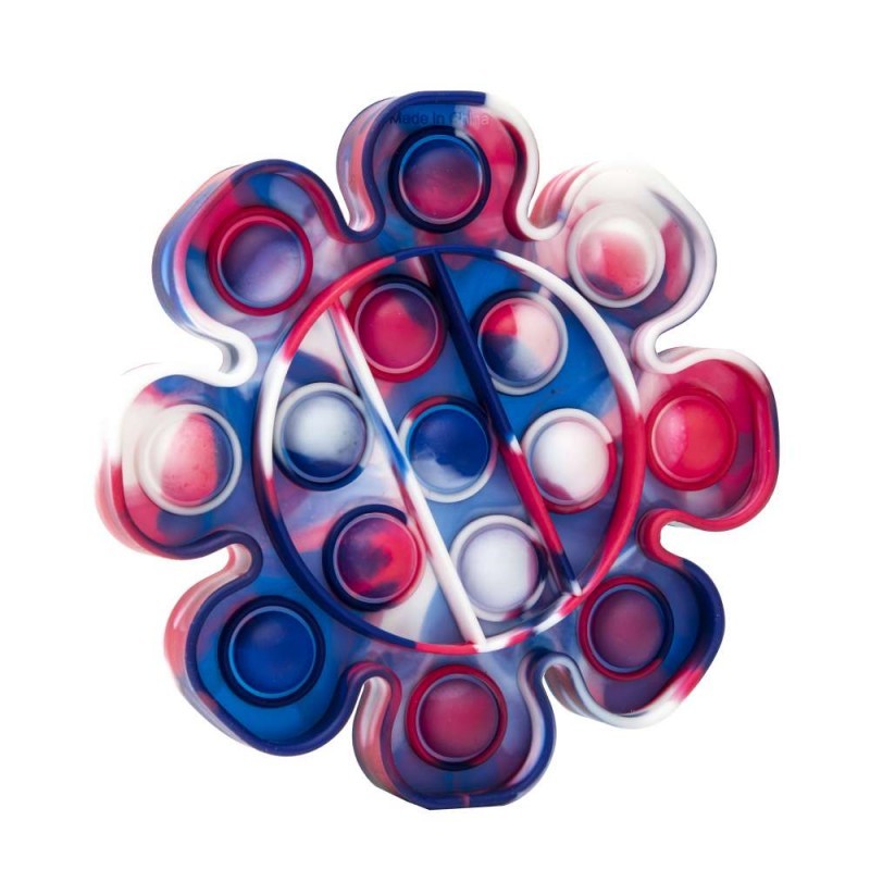 Jucarie antistres din silicon, Pop it Now and Flip It, Floare, Multicolor - vivimall.ro
