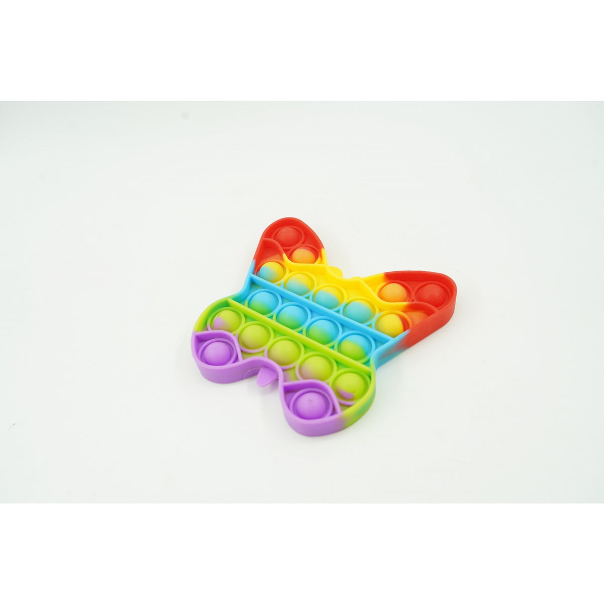 Jucarie antistres din silicon, Pop It Now and Flip It, Fluturas, Multicolor - vivimall.ro
