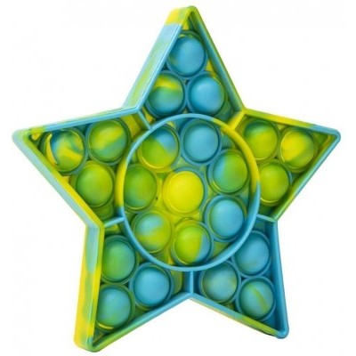 Jucarie antistres din silicon, Pop it Now and Flip It, Steluta, Multicolor - vivimall.ro