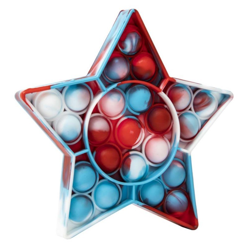 Jucarie antistres din silicon, Pop it Now and Flip It, Steluta, Multicolor - vivimall.ro