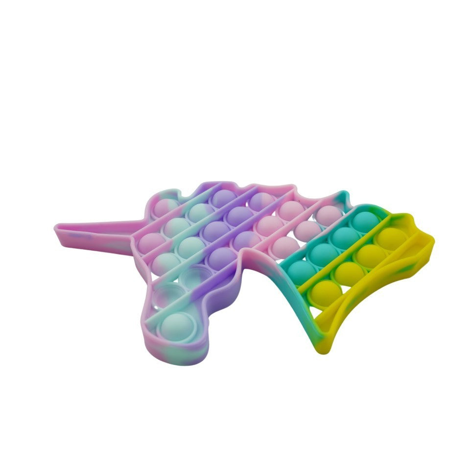 Jucarie antistres din silicon, Pop it Now and Flip It, Unicorn, Multicolor, Model 3 - vivimall.ro