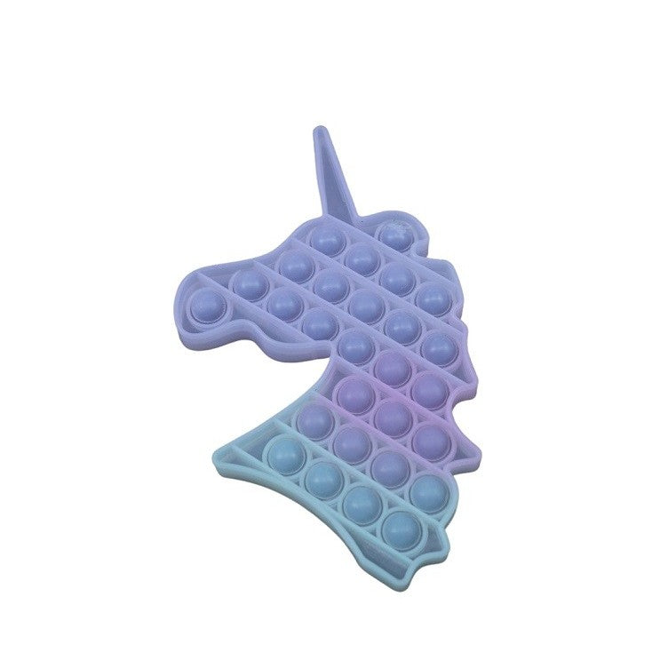 Jucarie antistres din silicon, Pop it Now and Flip It, Unicorn, Transparent - vivimall.ro