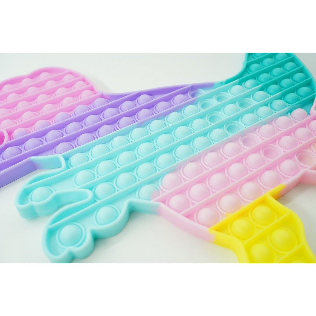 Jucarie antistres din silicon Pop it now, Dinozaur, multicolor, urias, model 2 - vivimall.ro