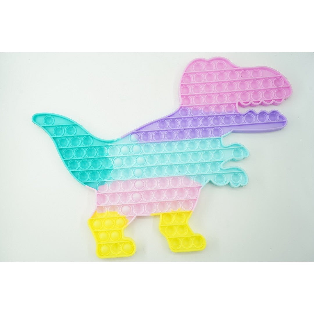 Jucarie antistres din silicon Pop it now, Dinozaur, multicolor, urias, model 2 - vivimall.ro