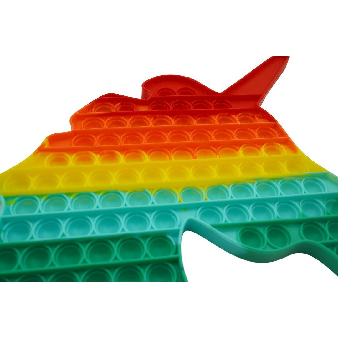Jucărie senzorială Pop It Now Unicorn multicolor, impermeabilă, ușor de spălat