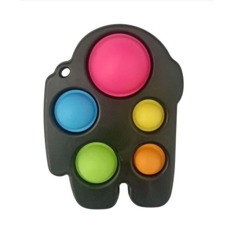 Jucarie Antistres Vivimall - Fidget Toy, Simple Dimple, Among us, Negru - vivimall.ro