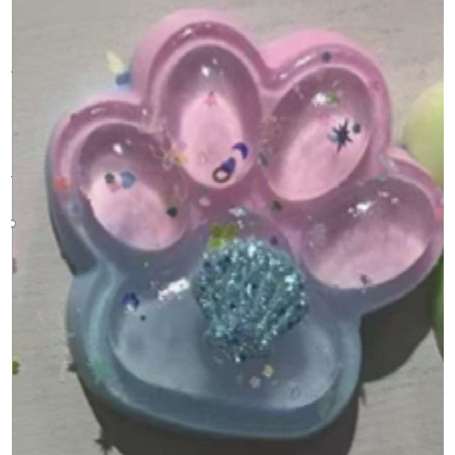 Jucarie Antistres Squishy, Vivimall, cu Revenire Lenta, Labuta de Pisica Pufoasa, 7.5 cm, Ambalaj Transparent, Model 270512, Multicolor - vivimall.ro