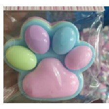 Jucarie Antistres Squishy, Vivimall, cu Revenire Lenta, Labuta de Pisica Pufoasa, 8.5 x 7.5 cm, Ambalaj Transparent, Albastru Roz deschis - vivimall.ro