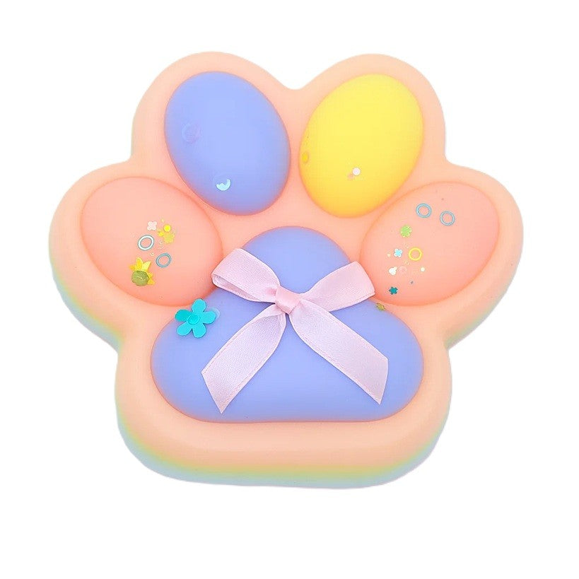 Jucarie Antistres Squishy, Vivimall, cu Revenire Lenta, Squeeze Toys, Model Cat Paw, 12.5x10.5 cm, 220g, +3 Ani, din TPR, Model 3, Multicolor - vivimall.ro