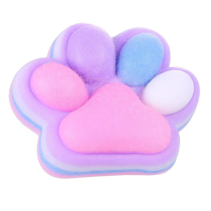 Jucarie Antistres Squishy, Flippy, cu Revenire Lenta, Squeeze Toys, Model Cat Paw, 12.5x10.5 cm, 220g, +3 Ani, din TPR, Model 2, Multicolor - vivimall.ro