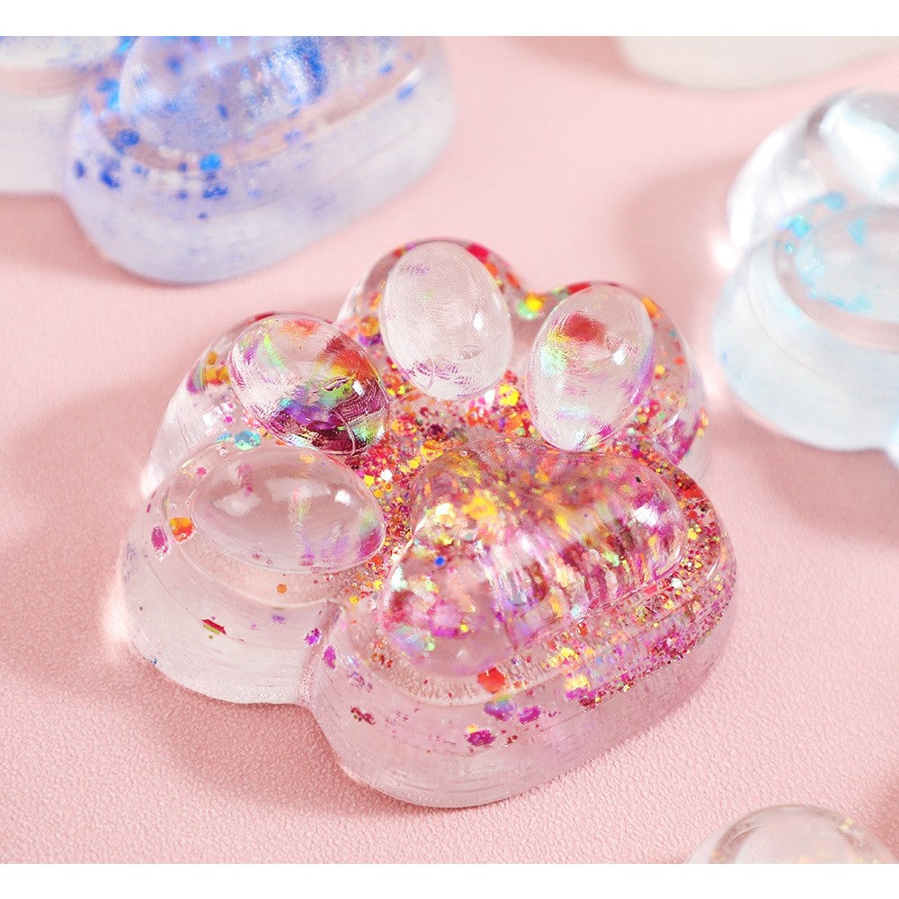 Jucarie Antistres Squishy, Flippy, Labuta de Pisica Pufoasa, cu Revenire Lenta, 7 x 6.5 cm, Model 270532, Multicolor - vivimall.ro