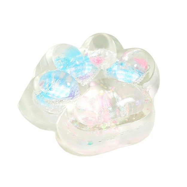 Jucarie Antistres Squishy, Flippy, Labuta de Pisica Pufoasa, cu Revenire Lenta, 7 x 6.5 cm, Model Inima, Multicolor - vivimall.ro