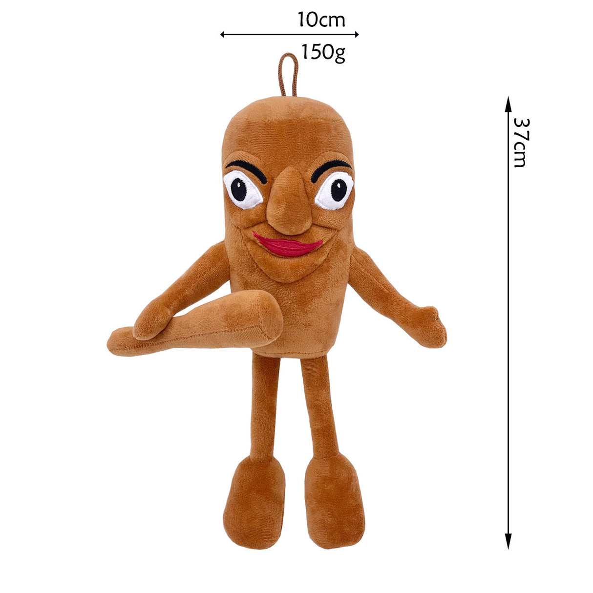 Jucarie Moale de Plus Italian Brainrot, Flippy, cu Agatatoare, Model Omul de Lemn Tung Tung Tung Sahur, Jucarie Moale pentru Copii, 37 x 10 cm, Maro - vivimall.ro