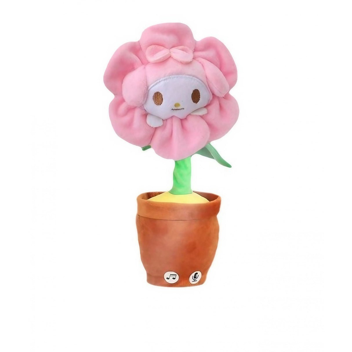 Jucarie de Plus Interactiva, Vivimall, cu Acumulator si Cablu USB, 120 Cantece, Model Iepure Roz Vorbitor si Dansator, 33 x 12 cm Functie de Imitare si Inregistrare, Multicolor - vivimall.ro