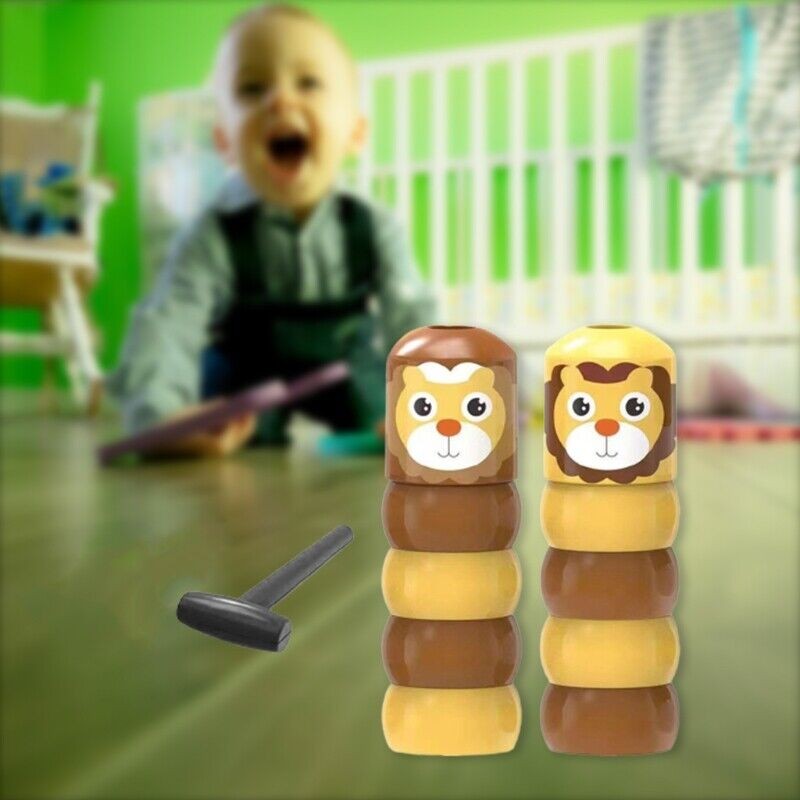 Jucarie Pentru Copii, Vivimall, Leu Indestructibil, 6 Piese Demontabile, +3 Ani, Maro/Galben - vivimall.ro