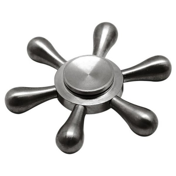 Jucarie Interactiva Antistres Fidget Spinner Hexagon Argintiu - vivimall.ro