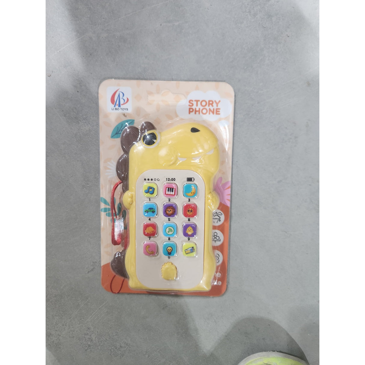 Jucarie Interactiva, Vivimall, Telefon Inteligent, Model Dinozaur, Functii Educative, Muzicale si Voce, 4-6 ani, 19 x 11.5 cm, din Plastic, Galben - vivimall.ro