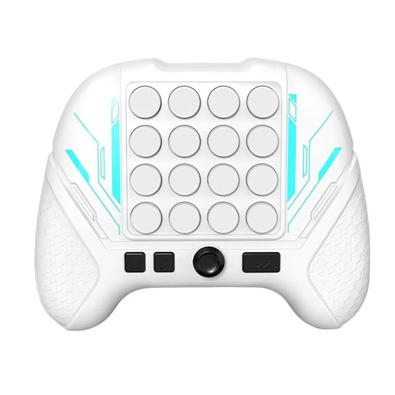 Jucarie Interactiva Pop It, Vivimall, Tip Consola, Anti-Stres, 5 Moduri de Joc, din ABS si Silicon, +3 Ani, Sunete si Lumini Model Controller, Alb - vivimall.ro