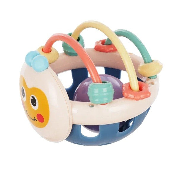 Jucarie Minge pentru Bebelusi, Vivimall, pentru Dentitie, Interactiva, 0-12 Luni, Roz-Multicolor - vivimall.ro